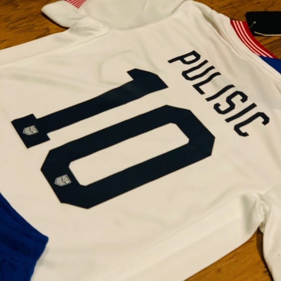 Large Kids 10-12 Christian Pulisic Youth Soccer US Jersey New With Tags Size 28 - Picture 4 of 9